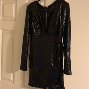 Black sequin dress
